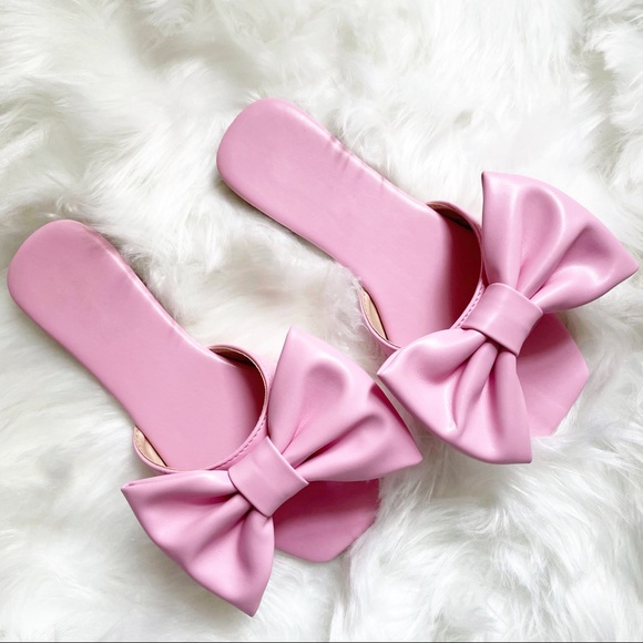 NEW Julie Bow Sandals- in Pink - Picture 4 of 6